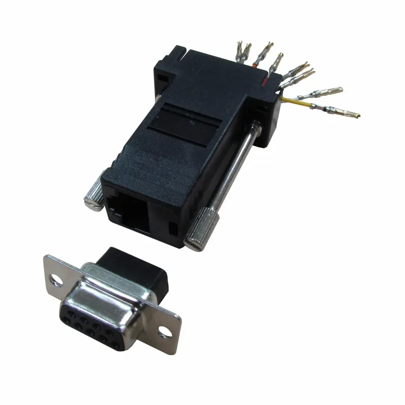 RJ45 Socket to Crimp D-SUB9P Plug Modular Adapter